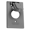 Teddico Bwf Electrical Box Cover, 1 Gang, Single Receptacle 4171-1